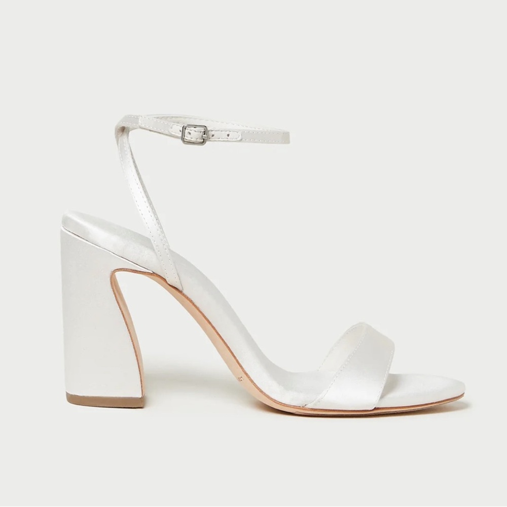 Loeffler Randall Malia Cream Curved-Heel Sandal